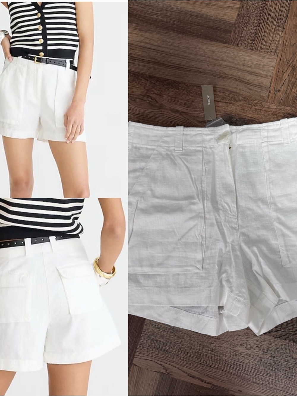 J. Crew Seaside Linen Cargo Shorts NWT